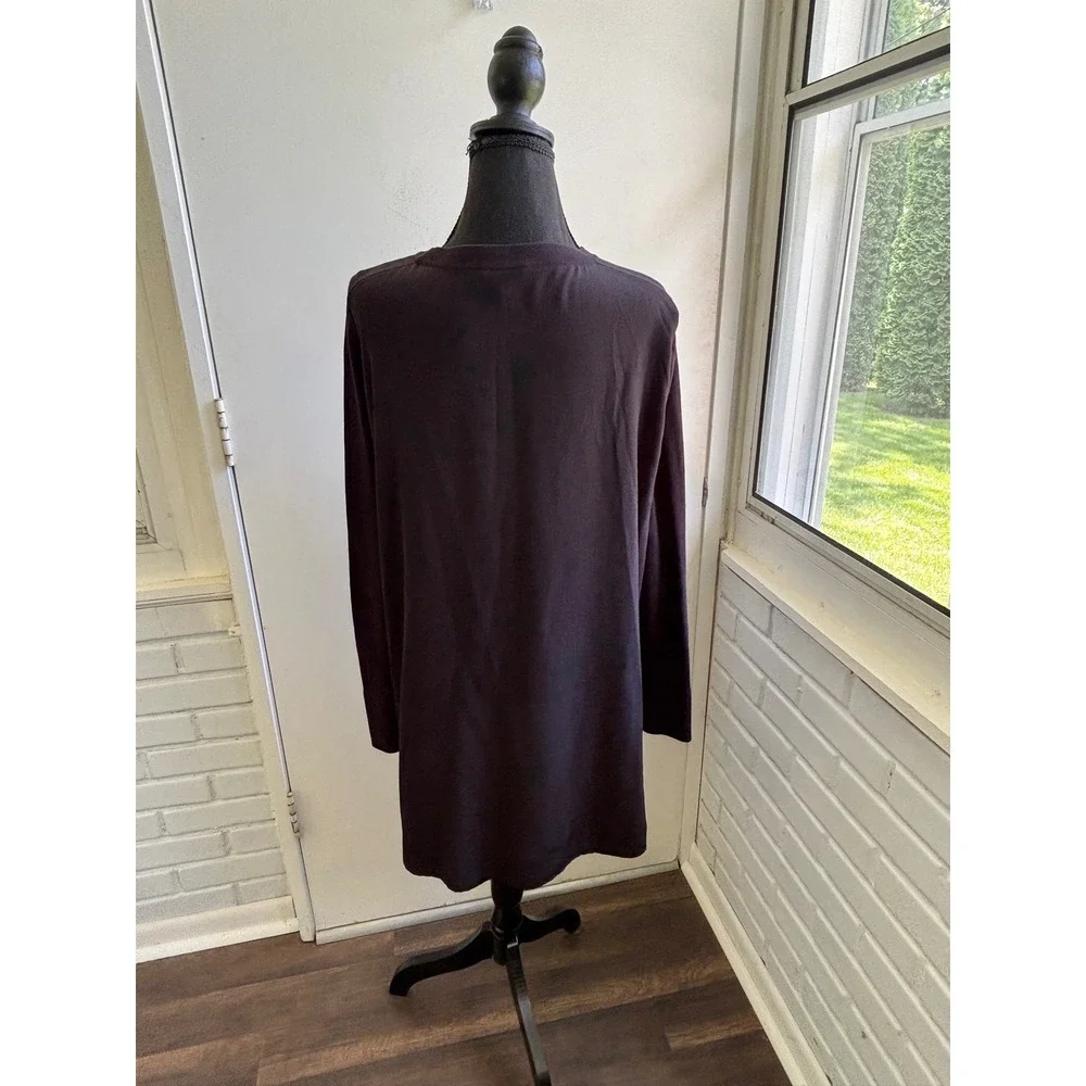 COS 100% Silk Mixed Media Tunic Sweater Large minimalist quiet luxury  layered